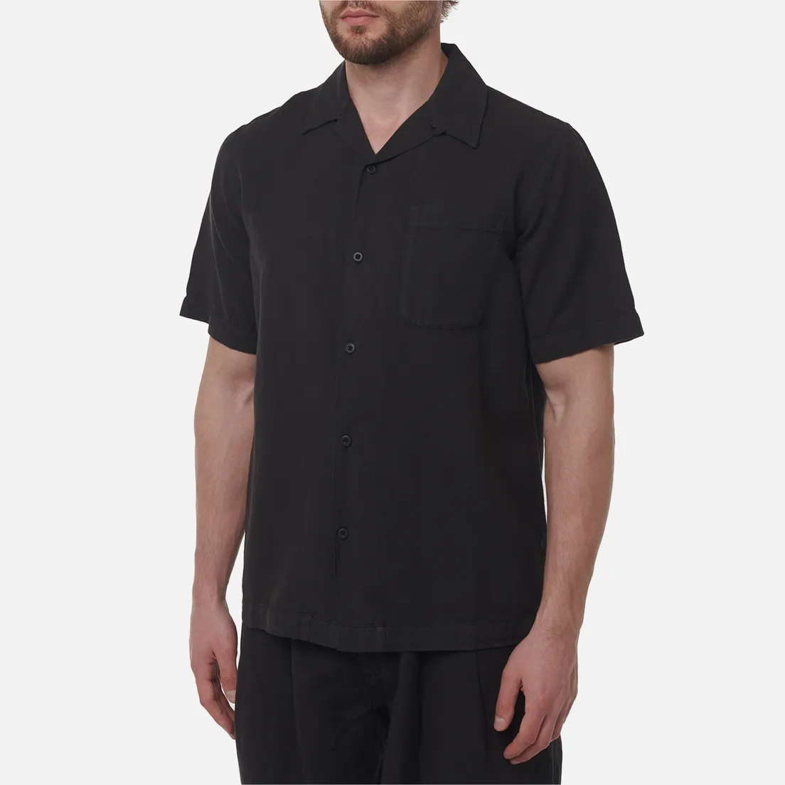 maharishi Мужская рубашка Hemp Camp Collar Garment Dyed