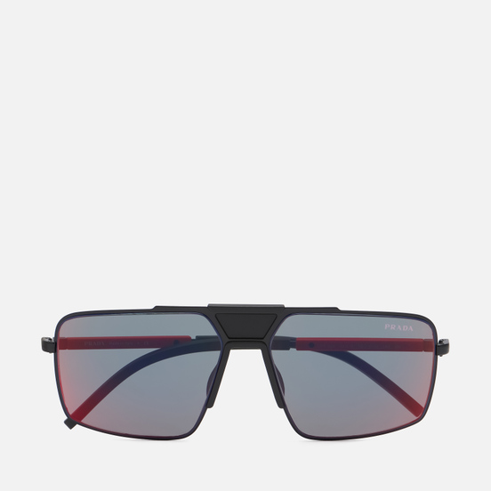 Солнцезащитные очки Prada Linea Rossa 52XS-1BO01M-2N Matte Black/Dark Grey Mirror Blue/Red