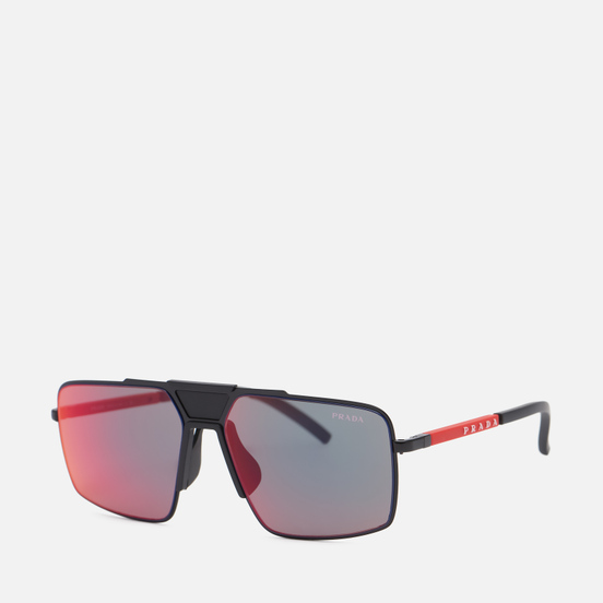 Солнцезащитные очки Prada Linea Rossa 52XS-1BO01M-2N Matte Black/Dark Grey Mirror Blue/Red