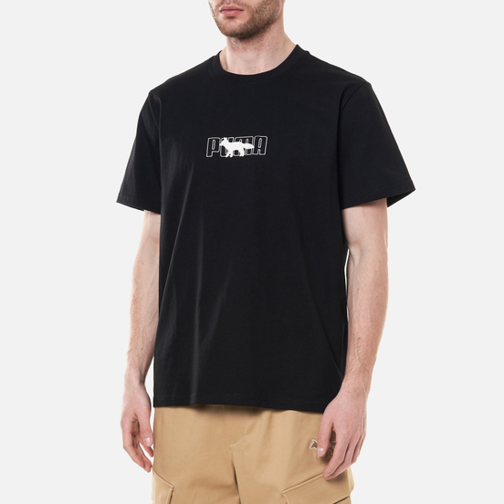 Мужская футболка Puma x Maison Kitsune Logo Oversized Black
