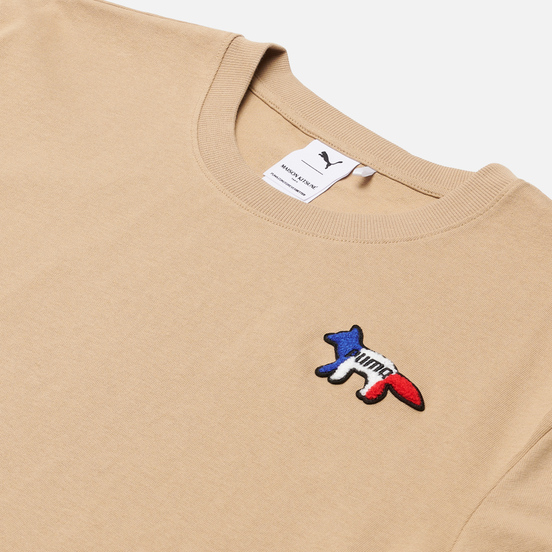 Мужская футболка Puma x Maison Kitsune Logo Oversized Travertine