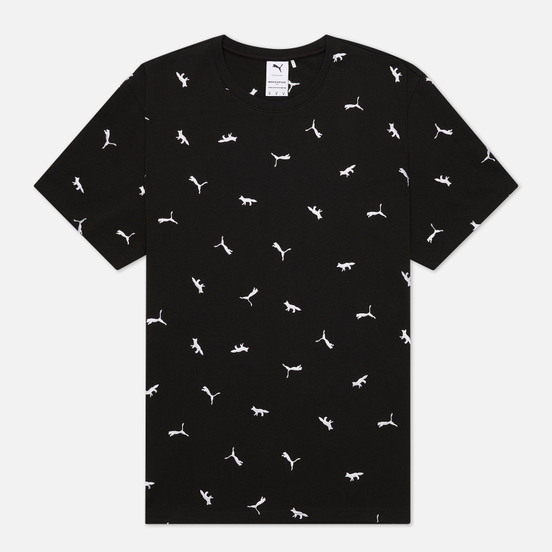 Мужская футболка Puma x Maison Kitsune Logo All Over Print Black