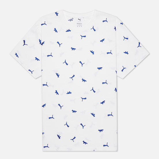 Мужская футболка Puma x Maison Kitsune Logo All Over Print White