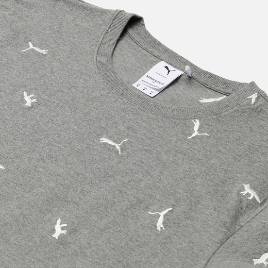 Мужская футболка Puma x Maison Kitsune Logo All Over Print Medium Gray Heather