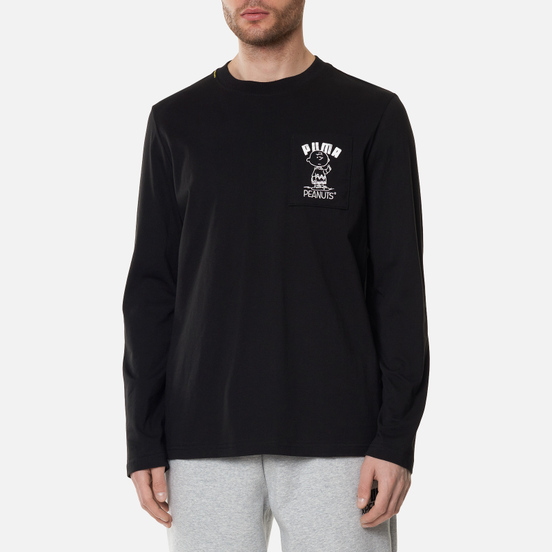 Мужской лонгслив Puma x Peanuts LS Archive Logo Black