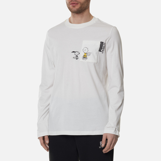 Мужской лонгслив Puma x Peanuts LS Archive Logo White