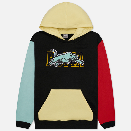 Мужская толстовка Puma Combine Hoodie Black/High Risk Red