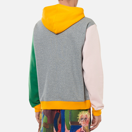 Мужская толстовка Puma Combine Hoodie Medium Gray Heather/Amazon Green