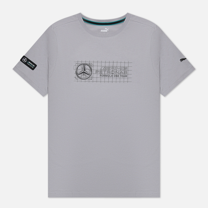 Мужская футболка Puma x Mercedes F1 Logo+ серого цвета