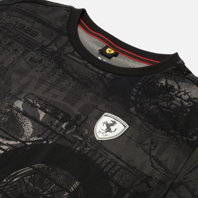 Мужская футболка Puma, цвет чёрный, размер S 533720-01 x Ferrari Race All Over Print - фото 2