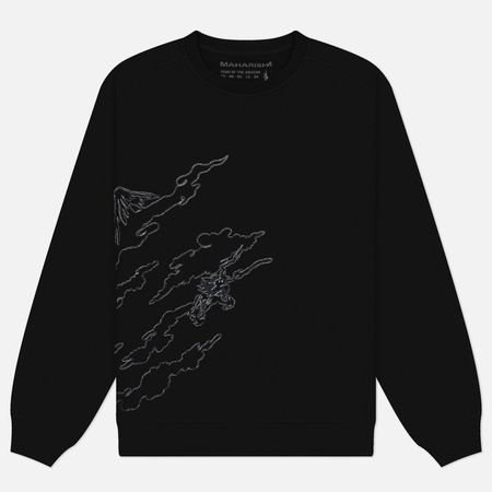Мужская толстовка maharishi Sparse Bonsai Crew, цвет чёрный, размер S