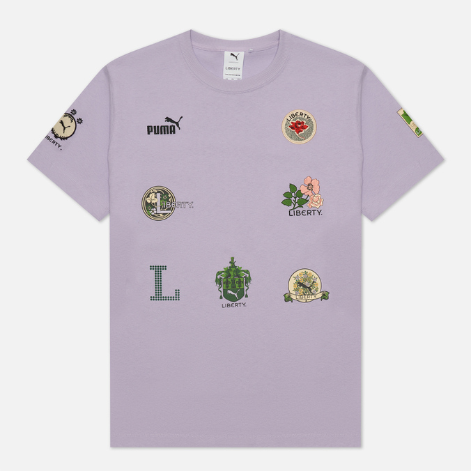 Женская футболка Puma x Liberty Badge фиолетового цвета