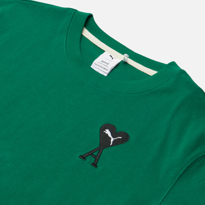 Мужская футболка Puma, цвет зелёный, размер S 534070-96 x AMI Graphic - фото 2