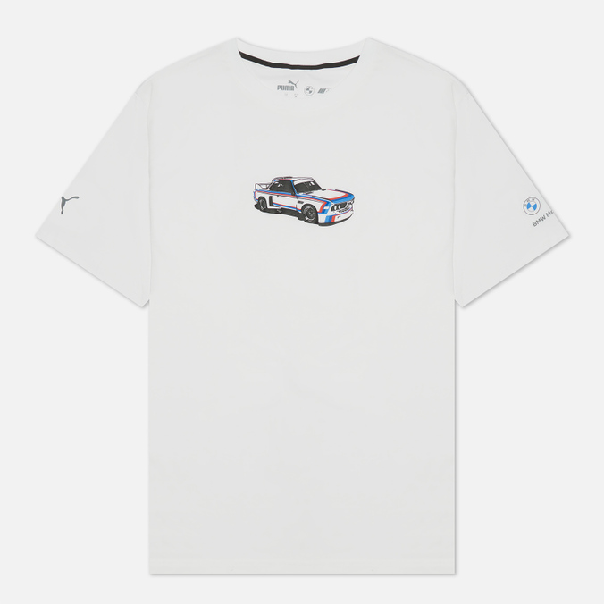 Мужская футболка Puma, цвет белый, размер S 534130-02 x BMW M Motorsport Statement Car Graphic - фото 1