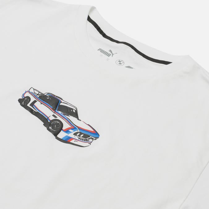 Мужская футболка Puma, цвет белый, размер S 534130-02 x BMW M Motorsport Statement Car Graphic - фото 2