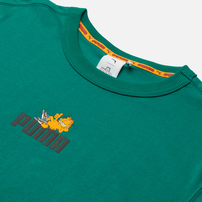 Мужская футболка Puma, цвет зелёный, размер M 534433-86 x Garfield Graphic - фото 2