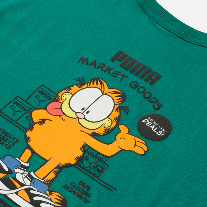 Мужская футболка Puma, цвет зелёный, размер M 534433-86 x Garfield Graphic - фото 3