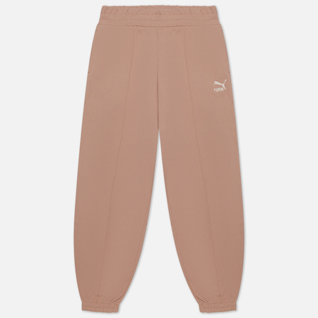 фото Женские брюки puma classics tr, цвет бежевый, размер xs