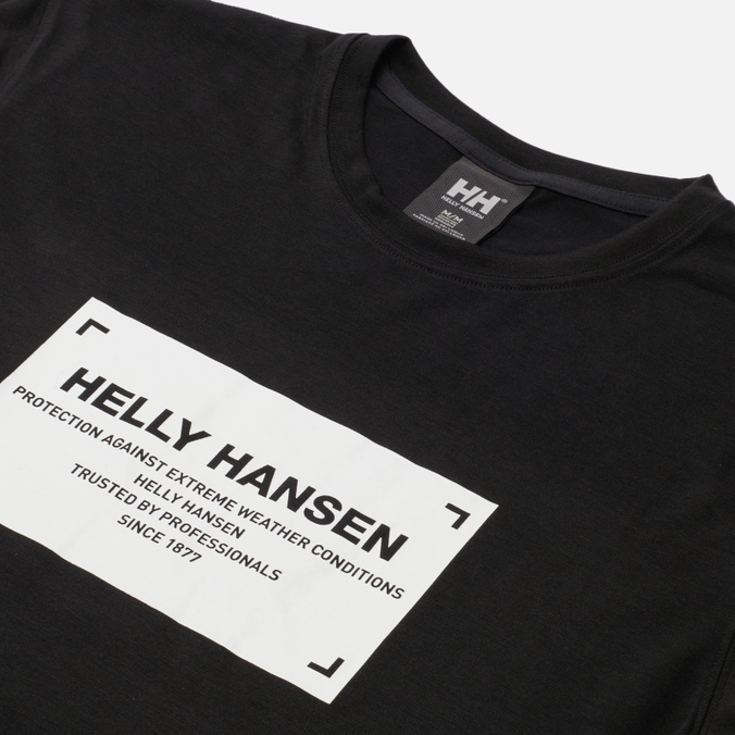 Мужская футболка Helly Hansen, цвет чёрный, размер M 53704-990 Move - фото 2