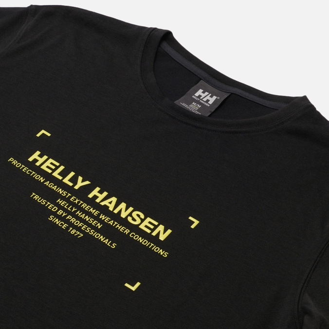 Мужская футболка Helly Hansen, цвет чёрный, размер XL 53704-991 Move - фото 2
