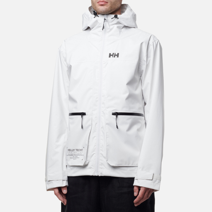 Мужская куртка дождевик Helly Hansen, цвет белый, размер S 53757-823 Move Hooded Rain - фото 4
