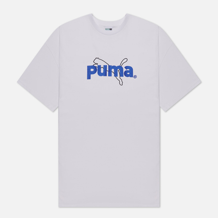 фото Мужская футболка puma puma team graphic, цвет белый, размер s