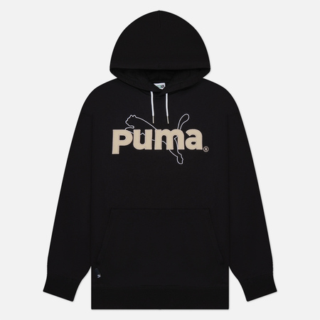 фото Мужская толстовка puma puma team graphic hoodie tr, цвет чёрный, размер s