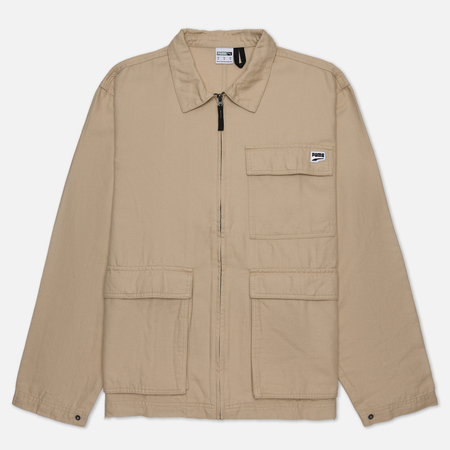 Мужская куртка ветровка Puma Downtown Chore, цвет бежевый, размер XL
