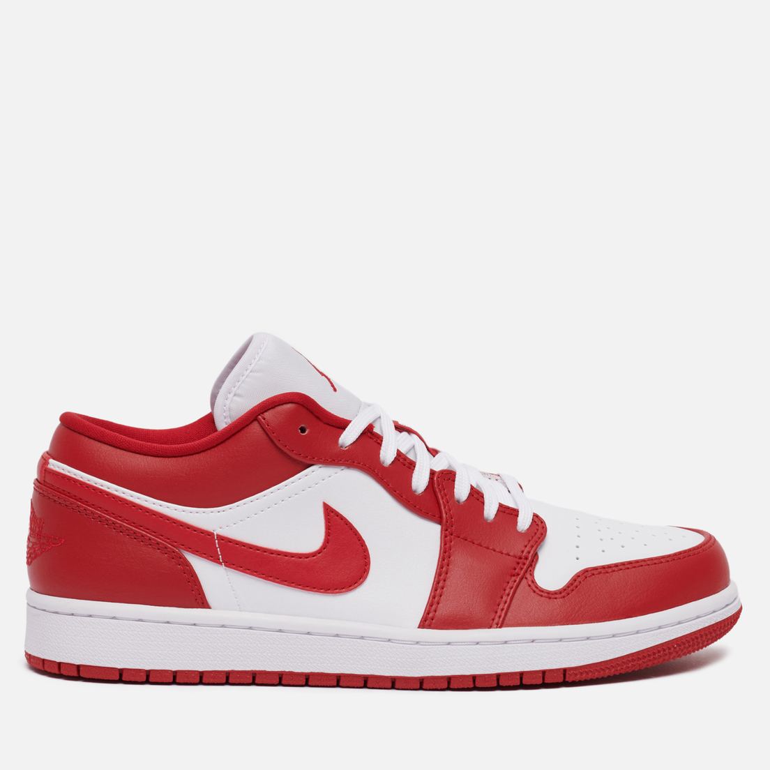 red and white aj1 low