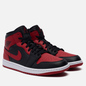 Мужские кроссовки Jordan Air Jordan 1 Mid Banned Black/Gym Red/White фото - 0