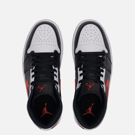 Мужские кроссовки Jordan Air Jordan 1 Mid Black/Chile Red/White