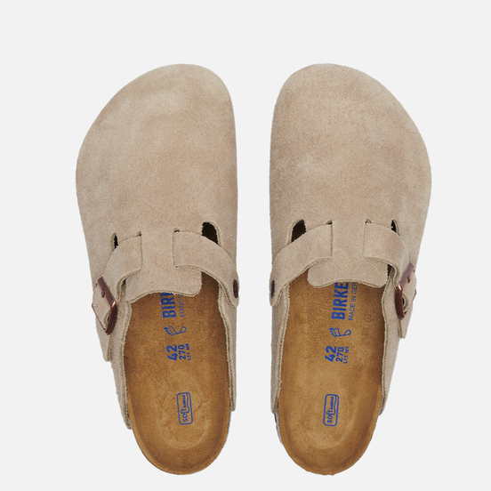 Мужские сандалии Birkenstock Boston Suede Taupe