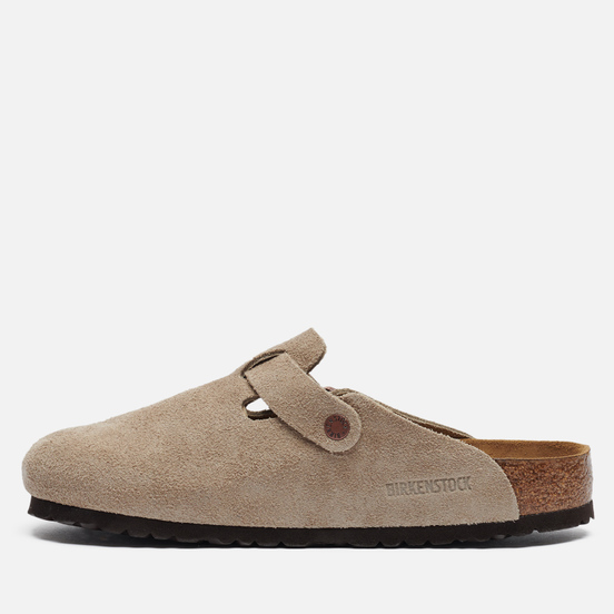 Мужские сандалии Birkenstock Boston Suede Taupe