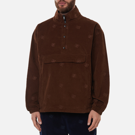 Мужская куртка анорак Bronze 56K All Over Embroidered Brown