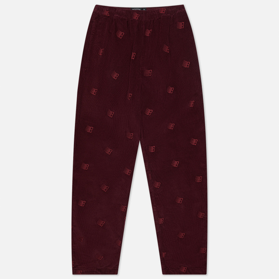 Мужские брюки Bronze 56K All Over Embroidered Maroon