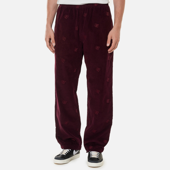Мужские брюки Bronze 56K All Over Embroidered Maroon
