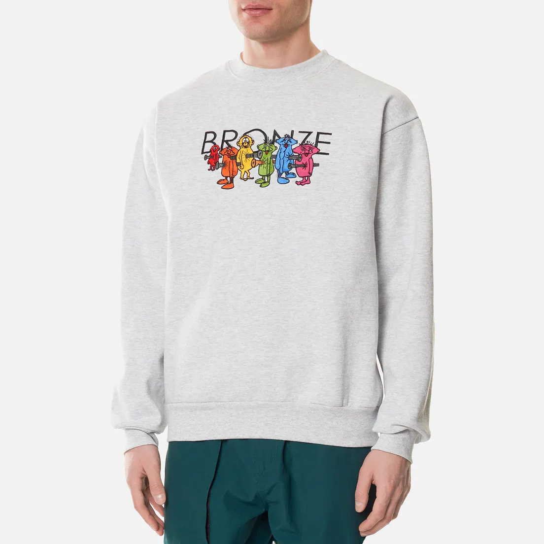 Bronze 56K Мужская толстовка Bolt Boys Embroidered Crew Neck