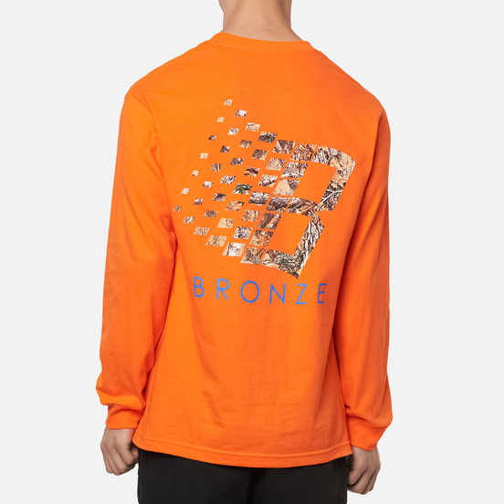 Мужской лонгслив Bronze 56K B Logo Tree Orange