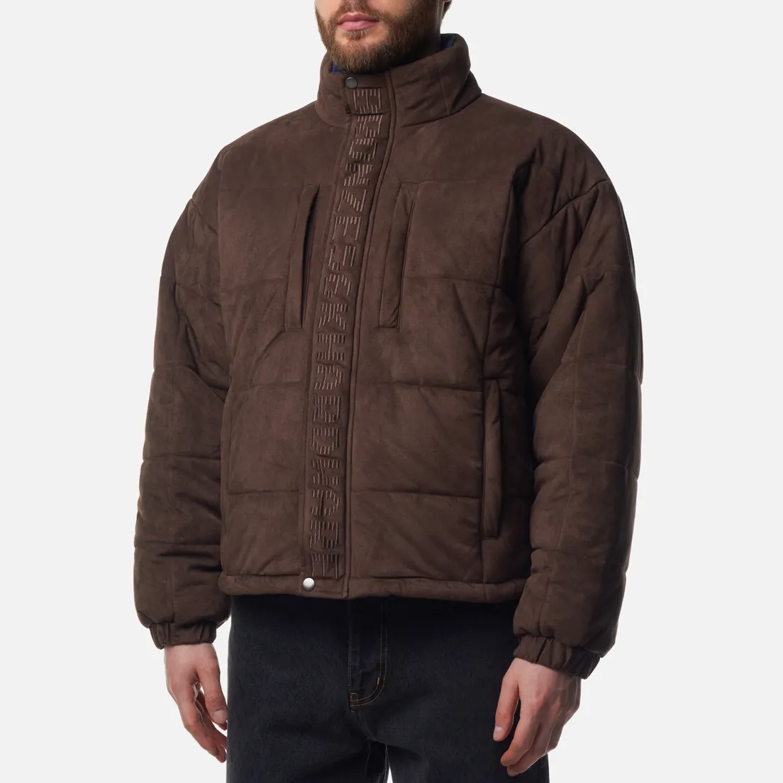 Bronze 56K Мужской пуховик Faux Suede Puffer