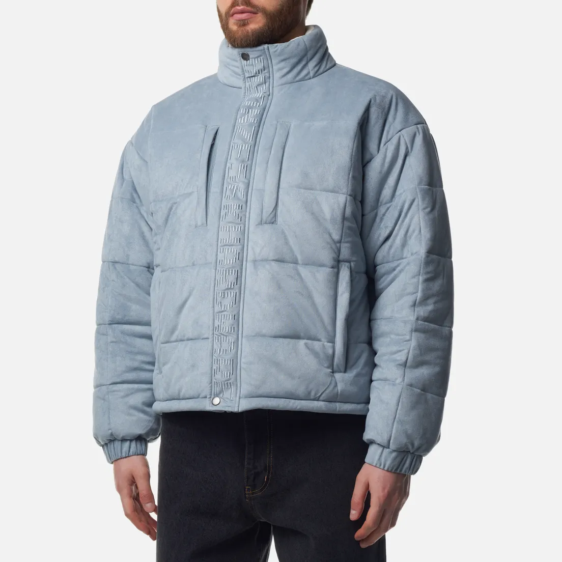 Bronze 56K Мужской пуховик Faux Suede Puffer