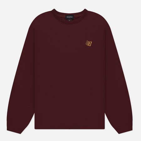 фото Мужская толстовка bronze 56k logo crew neck, цвет бордовый, размер s