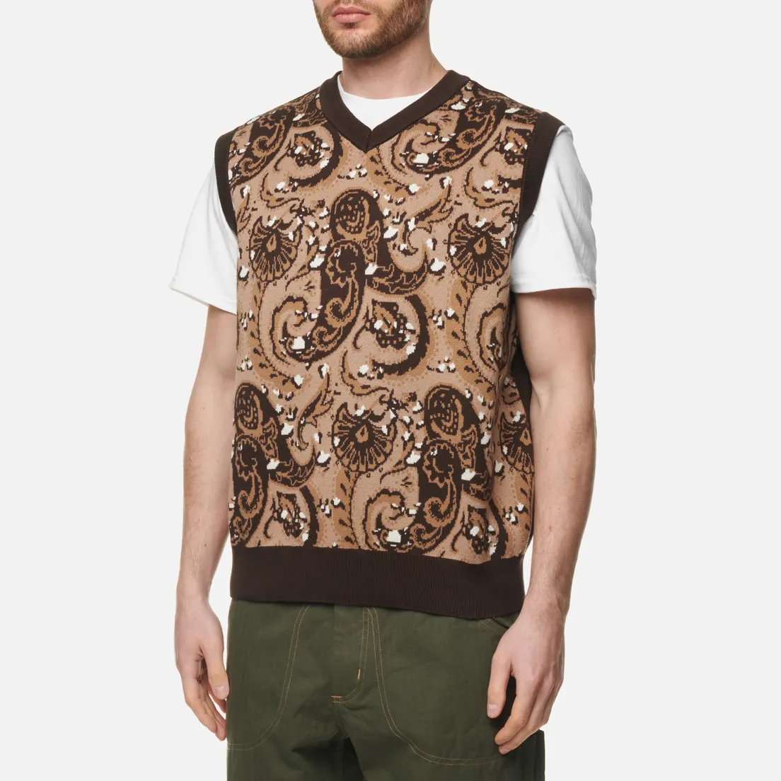 Bronze 56K Мужской жилет Paisley