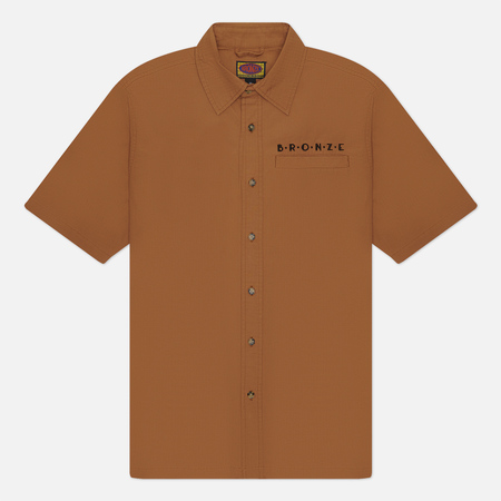 фото Мужская рубашка bronze 56k ripstop button up, цвет коричневый, размер s