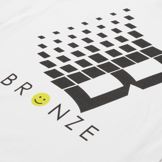 Мужская футболка Bronze 56K Smiley B Logo White
