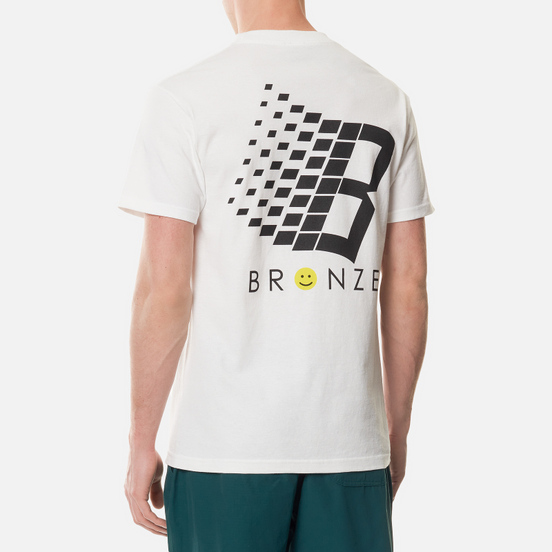 Мужская футболка Bronze 56K Smiley B Logo White