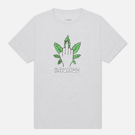Мужская футболка Bronze 56K Weed Finger Ash Grey