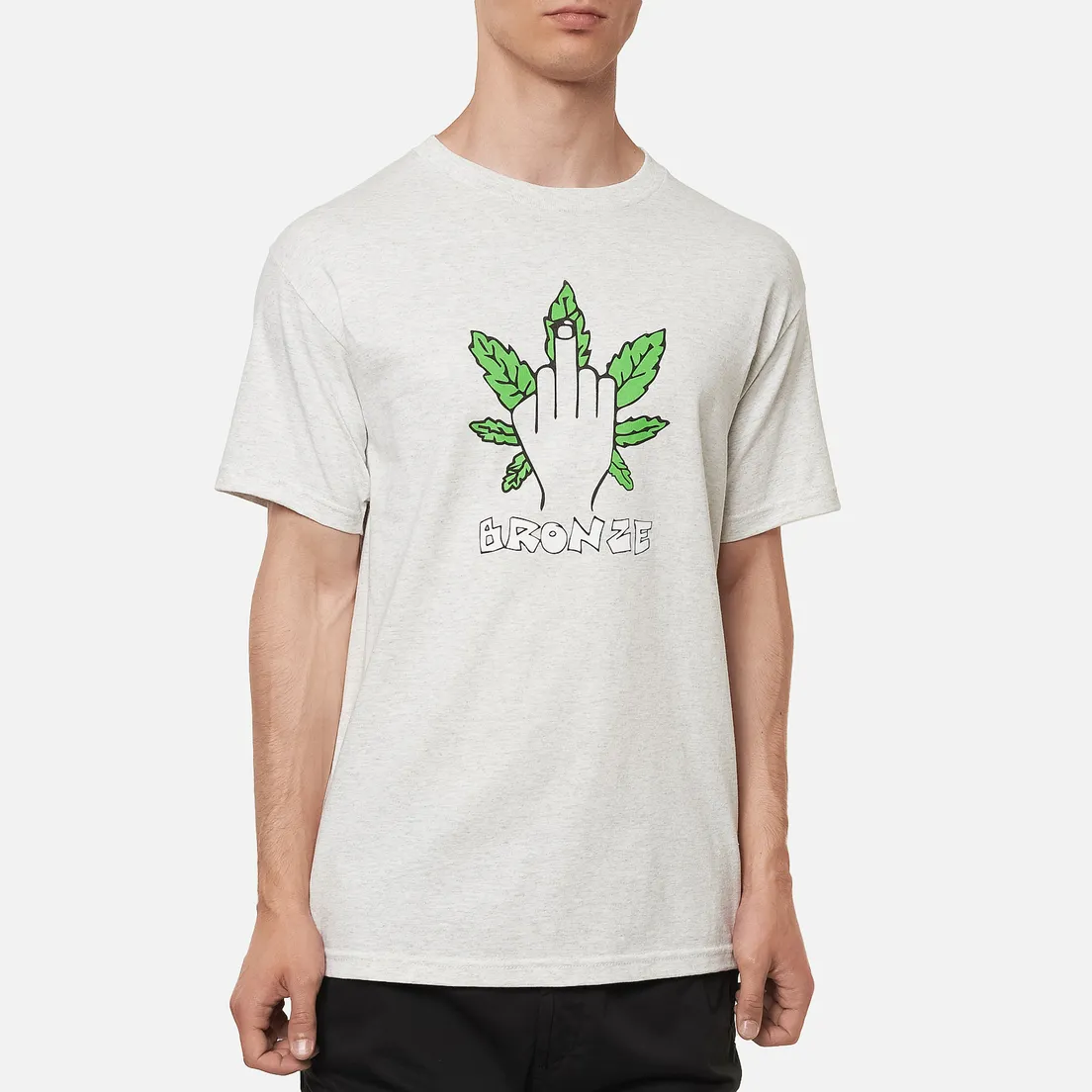 Bronze 56K Мужская футболка Weed Finger