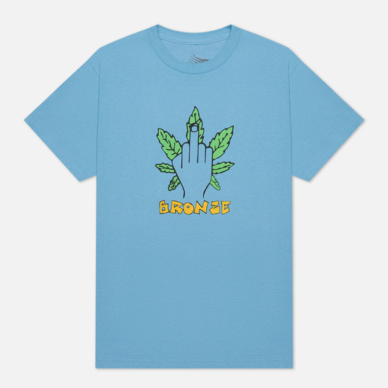 Мужская футболка Bronze 56K Weed Finger Carolina Blue