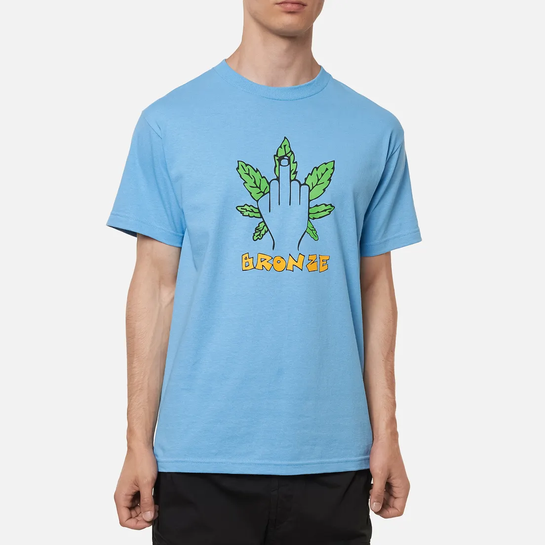 Bronze 56K Мужская футболка Weed Finger