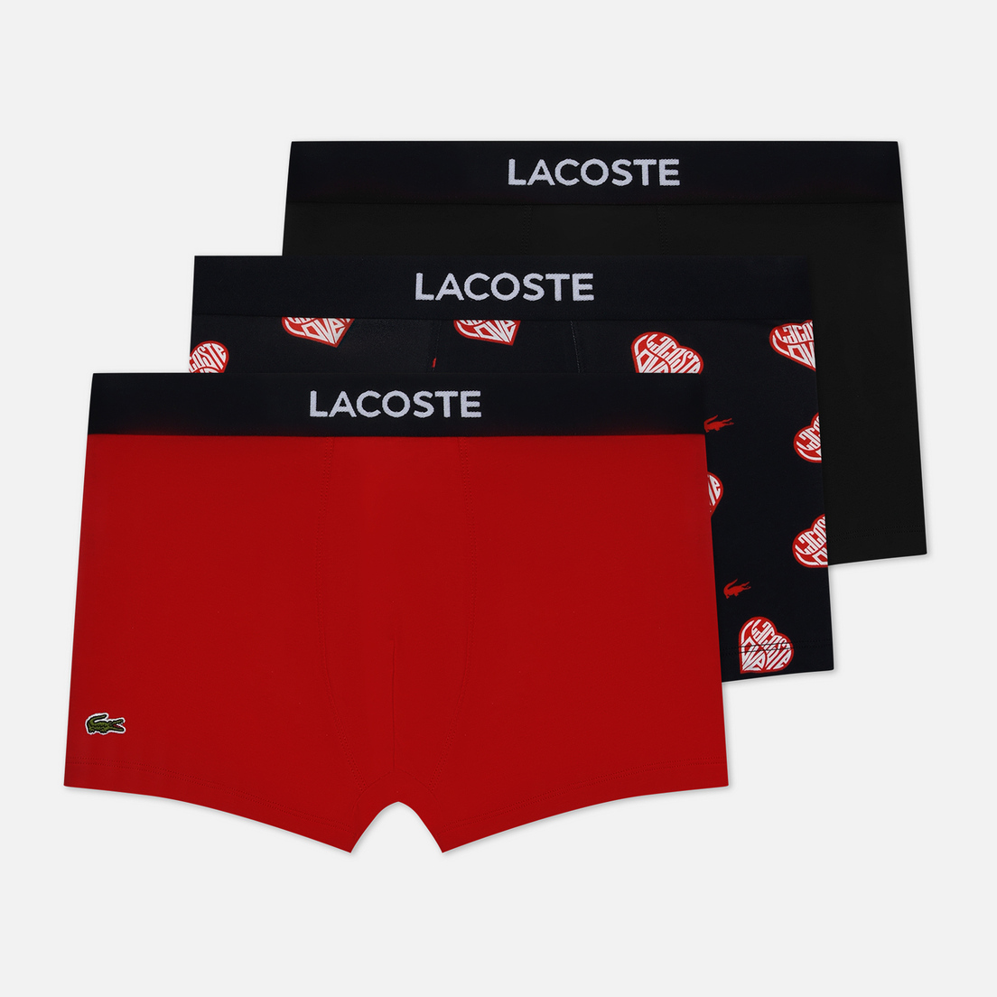 Lacoste Комплект мужских трусов 3-Pack Trunk Valentine's Day